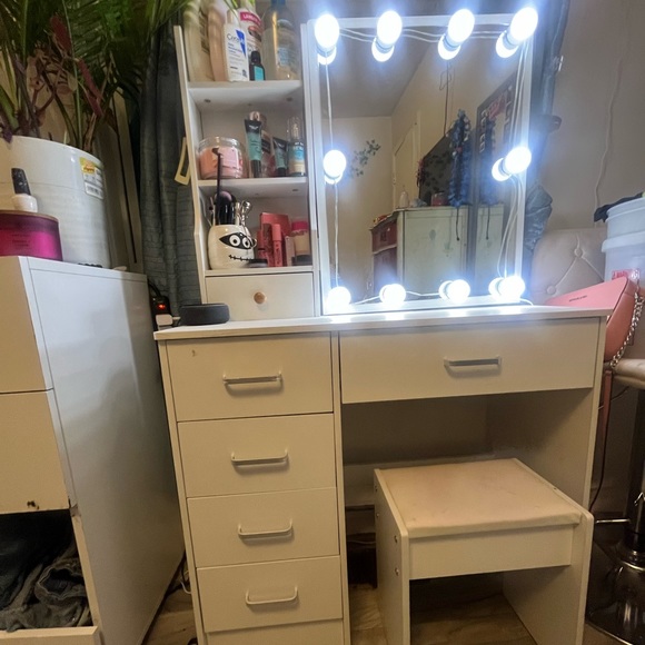 White vanity